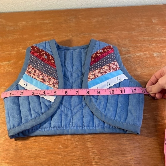 Handmade Fall Winter Quilted Vest For Toddlers Fits Like 12-18 Months (1334) - Picture 9 of 11